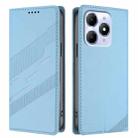 For itel A90 Embossed Multi-functional Wallet Retro Leather Phone Case(Light Blue) - 2