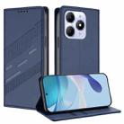 For itel A90 Embossed Multi-functional Wallet Retro Leather Phone Case(Dark Blue) - 1