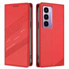 For itel City 100 Embossed Multi-functional Wallet Retro Leather Phone Case(Red) - 2
