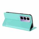 For itel City 100 Embossed Multi-functional Wallet Retro Leather Phone Case(Mint Green) - 3