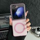 For Samsung Galaxy Z Flip5 5G Skin Feel PC MagSafe Magnetic Folding Phone Case(Pink) - 1