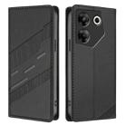 For Tecno Camon 20 Pro 5G Embossed Multi-functional Wallet Retro Leather Phone Case(Black) - 2
