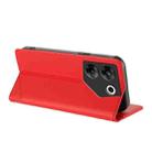 For Tecno Camon 20 Pro 5G Embossed Multi-functional Wallet Retro Leather Phone Case(Red) - 3