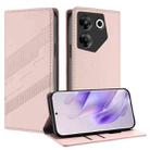 For Tecno Camon 20 Pro 5G Embossed Multi-functional Wallet Retro Leather Phone Case(Pink) - 1