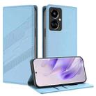 For Tecno Camon 19 / 19 Pro 5G Embossed Multi-functional Wallet Retro Leather Phone Case(Light Blue) - 1