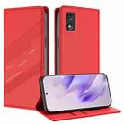 For Tecno Pop 6C Embossed Multi-functional Wallet Retro Leather Phone Case(Red) - 1