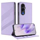 For Tecno Pova 4 Pro Embossed Multi-functional Wallet Retro Leather Phone Case(Light Purple) - 1
