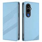 For Tecno Pova 4 Pro Embossed Multi-functional Wallet Retro Leather Phone Case(Light Blue) - 2