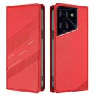 For Tecno Pova 5 Embossed Multi-functional Wallet Retro Leather Phone Case(Red) - 2