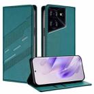 For Tecno Pova 5 Embossed Multi-functional Wallet Retro Leather Phone Case(Dark Green) - 1