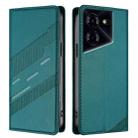 For Tecno Pova 5 Embossed Multi-functional Wallet Retro Leather Phone Case(Dark Green) - 2