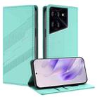 For Tecno Pova 5 Embossed Multi-functional Wallet Retro Leather Phone Case(Mint Green) - 1