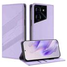 For Tecno Pova 5 Embossed Multi-functional Wallet Retro Leather Phone Case(Light Purple) - 1