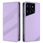For Tecno Pova 5 Embossed Multi-functional Wallet Retro Leather Phone Case(Light Purple) - 2