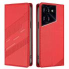 For Tecno Pova 5 Pro Embossed Multi-functional Wallet Retro Leather Phone Case(Red) - 2
