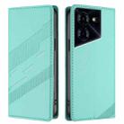 For Tecno Pova 5 Pro Embossed Multi-functional Wallet Retro Leather Phone Case(Mint Green) - 2