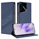 For Tecno Pova Neo 3 Embossed Multi-functional Wallet Retro Leather Phone Case(Dark Blue) - 1