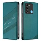 For Tecno Spark 9 / 8C Embossed Multi-functional Wallet Retro Leather Phone Case(Dark Green) - 2