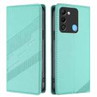 For Tecno Spark 9 / 8C Embossed Multi-functional Wallet Retro Leather Phone Case(Mint Green) - 2