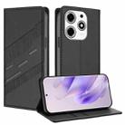 For Tecno Spark 10 Pro Magic Embossed Multi-functional Wallet Retro Leather Phone Case(Black) - 1