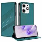 For Tecno Spark 10 Pro Magic Embossed Multi-functional Wallet Retro Leather Phone Case(Dark Green) - 1