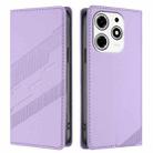For Tecno Spark 10 Pro Magic Embossed Multi-functional Wallet Retro Leather Phone Case(Light Purple) - 2