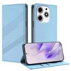 For Tecno Spark 10 Pro Magic Embossed Multi-functional Wallet Retro Leather Phone Case(Light Blue) - 1