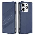For Tecno Spark 10 Pro Magic Embossed Multi-functional Wallet Retro Leather Phone Case(Dark Blue) - 2