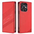 Tecno Spark 10 / 10C Embossed Multi-functional Wallet Retro Leather Phone Case(Red) - 2