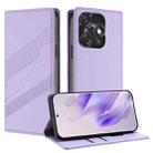 Tecno Spark 10 / 10C Embossed Multi-functional Wallet Retro Leather Phone Case(Light Purple) - 1