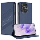 Tecno Spark 10 / 10C Embossed Multi-functional Wallet Retro Leather Phone Case(Dark Blue) - 1
