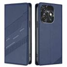 Tecno Spark 10 / 10C Embossed Multi-functional Wallet Retro Leather Phone Case(Dark Blue) - 2