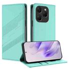 For Tecno Spark 20 Pro Embossed Multi-functional Wallet Retro Leather Phone Case(Mint Green) - 1