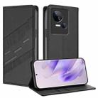 For Tecno Spark 10 5G Embossed Multi-functional Wallet Retro Leather Phone Case(Black) - 1