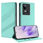 For Tecno Spark 10 5G Embossed Multi-functional Wallet Retro Leather Phone Case(Mint Green) - 1