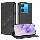 For Tecno Spark Go 2023 / Pop 7 Embossed Multi-functional Wallet Retro Leather Phone Case(Black) - 1