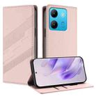For Tecno Spark Go 2023 / Pop 7 Embossed Multi-functional Wallet Retro Leather Phone Case(Pink) - 1