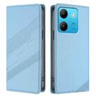 For Tecno Spark Go 2023 / Pop 7 Embossed Multi-functional Wallet Retro Leather Phone Case(Light Blue) - 2