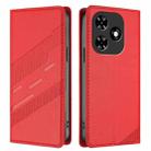 For Tecno Spark Go 2024 / Pop 8 Embossed Multi-functional Wallet Retro Leather Phone Case(Red) - 2