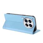For Tecno Camon 30 Premier Embossed Multi-functional Wallet Retro Leather Phone Case(Light Blue) - 3