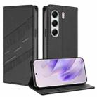 For Tecno Camon 40 Pro 4G Embossed Multi-functional Wallet Retro Leather Phone Case(Black) - 1