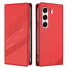 For Tecno Camon 40 Pro 4G Embossed Multi-functional Wallet Retro Leather Phone Case(Red) - 2