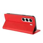 For Tecno Camon 40 Pro 4G Embossed Multi-functional Wallet Retro Leather Phone Case(Red) - 3