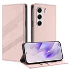 For Tecno Camon 40 Pro 4G Embossed Multi-functional Wallet Retro Leather Phone Case(Pink) - 1