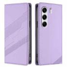 For Tecno Camon 40 Pro 5G Embossed Multi-functional Wallet Retro Leather Phone Case(Light Purple) - 2