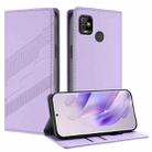 For Tecno Pop 5 Embossed Multi-functional Wallet Retro Leather Phone Case(Light Purple) - 1