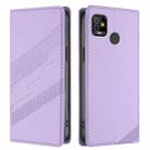 For Tecno Pop 5 Embossed Multi-functional Wallet Retro Leather Phone Case(Light Purple) - 2