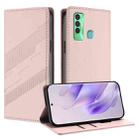 For Tecno Spark 7P Embossed Multi-functional Wallet Retro Leather Phone Case(Pink) - 1