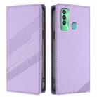 For Tecno Spark 7P Embossed Multi-functional Wallet Retro Leather Phone Case(Light Purple) - 2