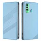 For Tecno Spark 7P Embossed Multi-functional Wallet Retro Leather Phone Case(Light Blue) - 2